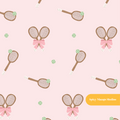 Pink Game Set Match Seamless Pattern – Digital Download
