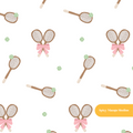 White Game Set Match Seamless Pattern – Digital Download