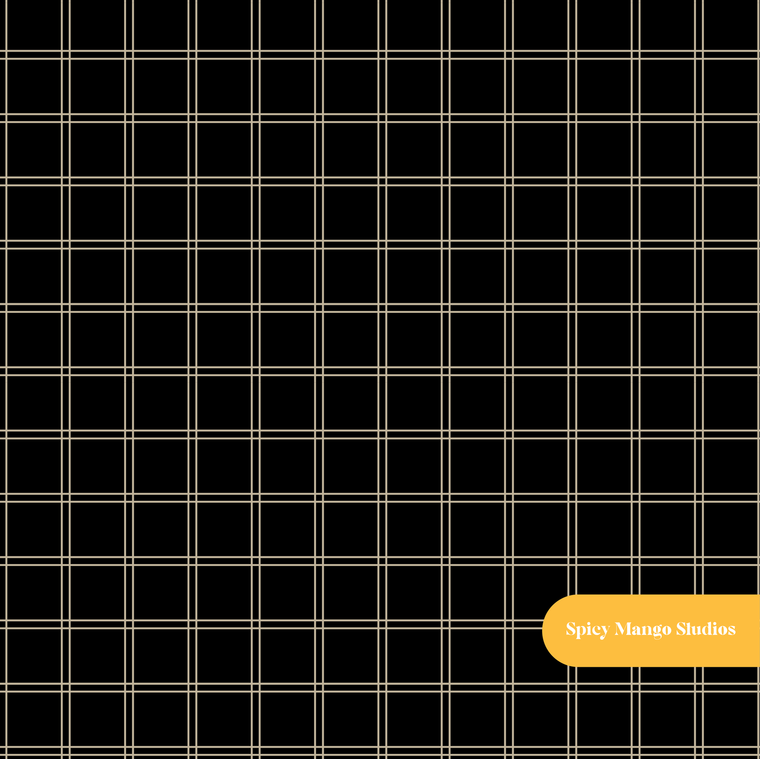 Black Happy Plaid Seamless Pattern