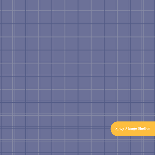 Blue Happy Plaid Seamless Pattern