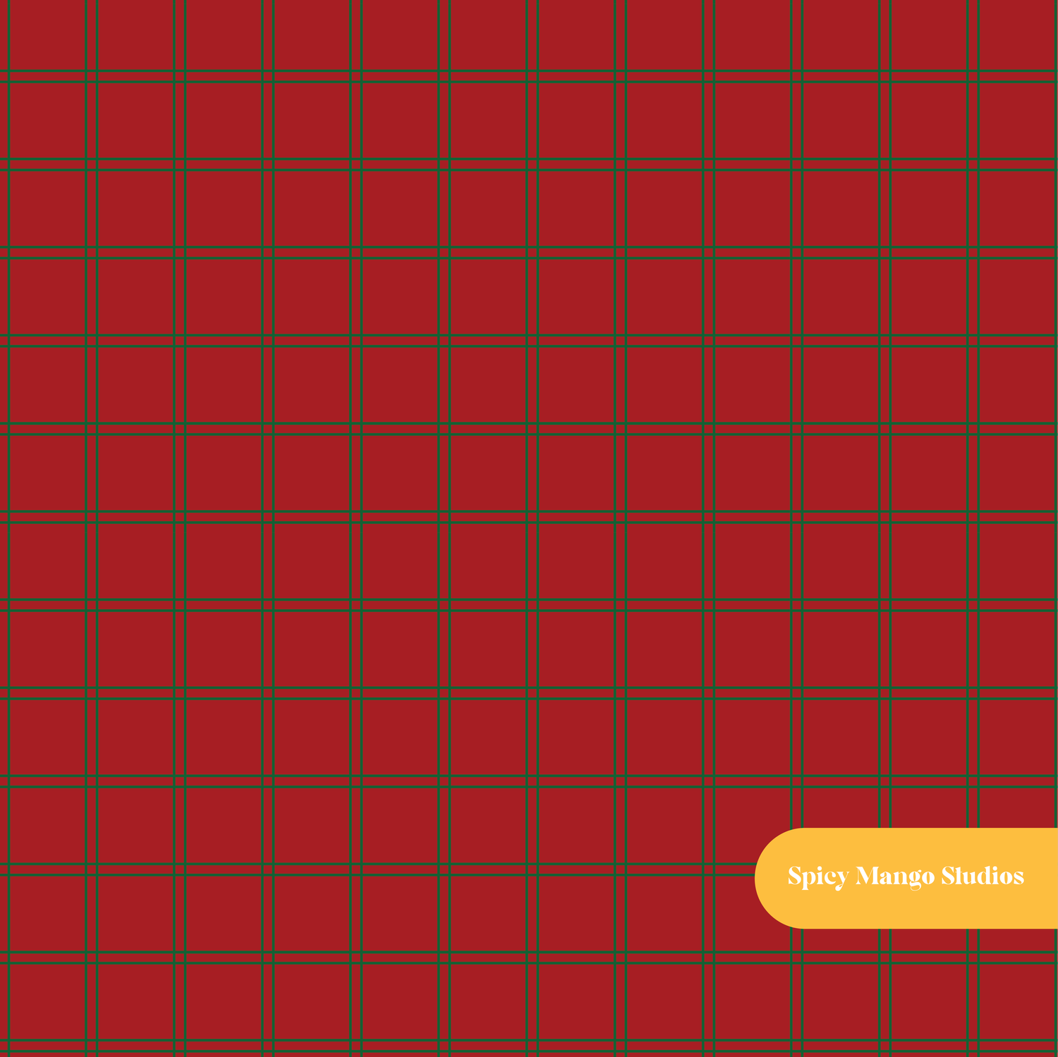 Classic Red Happy Christmas Plaid Seamless Pattern