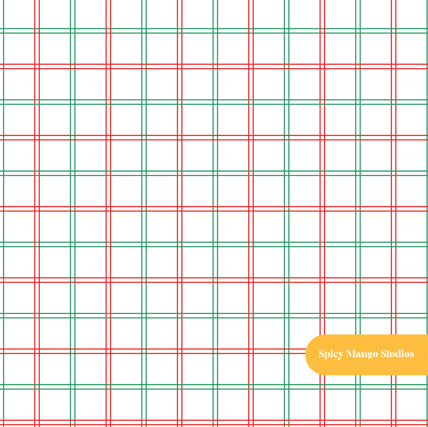 White and Red Happy Christmas Plaid Seamless Pattern