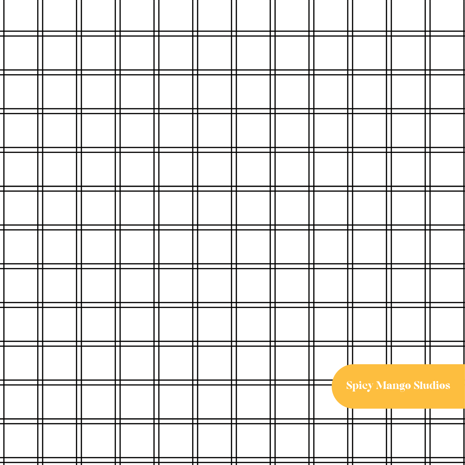 White and Black Happy Plaid Seamless Pattern