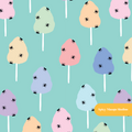 Aqua Cotton Candy Seamless Pattern – Digital Download