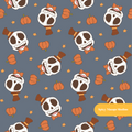Stone Blue Happy Jack Seamless Pattern – Digital Download