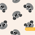 Neutral Happy Koala Seamless Pattern