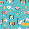 Teal Halloween Magic Seamless Pattern