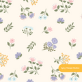 Neutral Hannah Floral Seamless Pattern