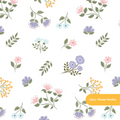 White Hannah Floral Seamless Pattern