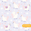 Lavender Happy Ponies Seamless Pattern