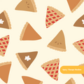 Neutral Happy Pie Medley Seamless Pattern – Digital Download