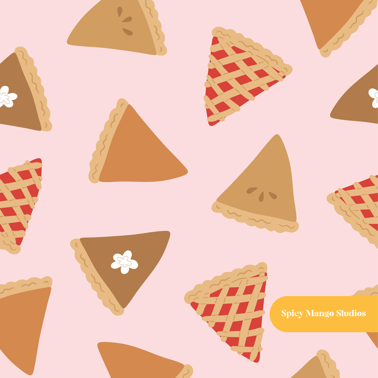 Pink Happy Pie Medley Seamless Pattern – Digital Download