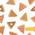 White Happy Pie Medley Seamless Pattern – Digital Download
