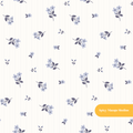 Blue Happy Vintage Floral Seamless Pattern