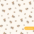 Brown Happy Vintage Floral Seamless Pattern
