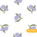 White and Blue Hydrangea Floral Seamless Pattern