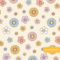 Neutral Spring Floral Seamless Pattern