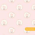Pink Kawaii Sprinkle Donuts Seamless Pattern