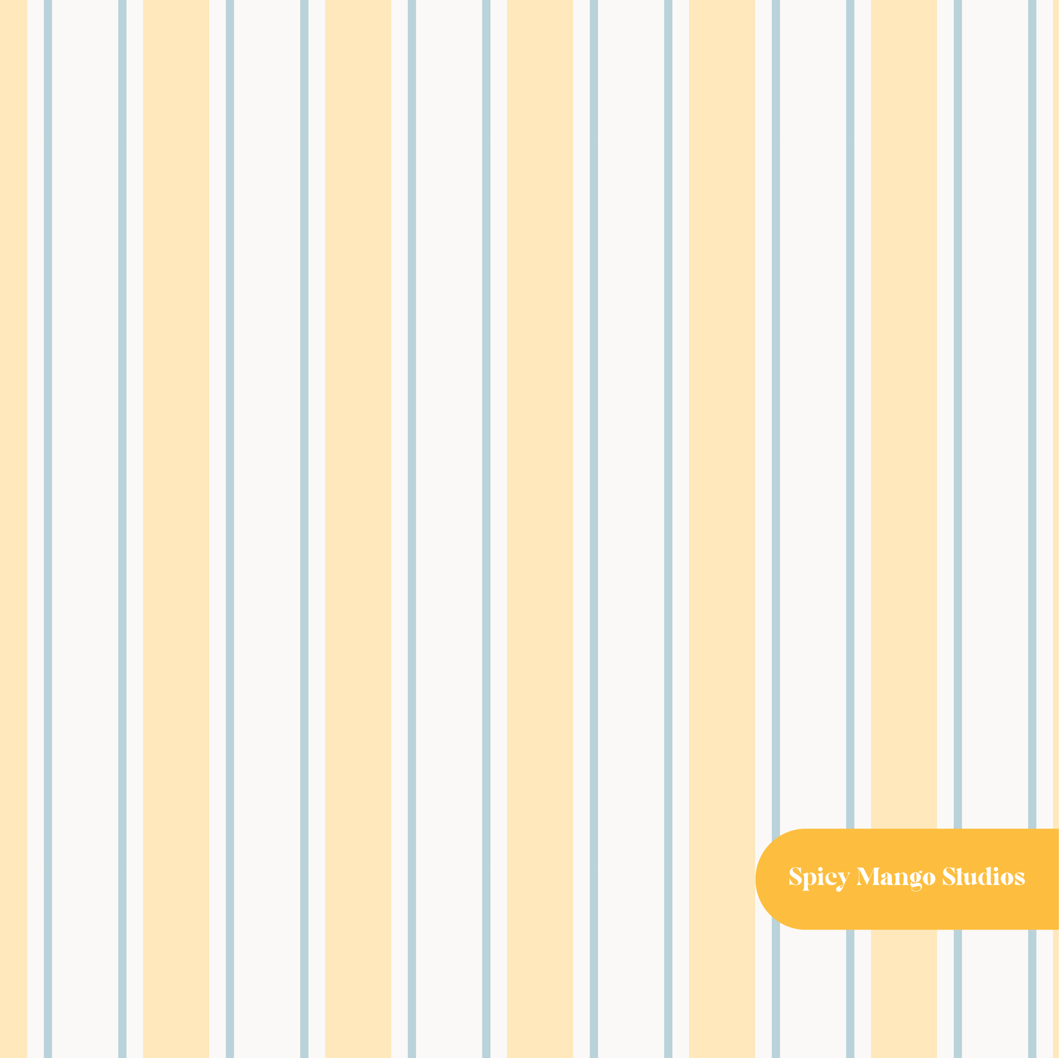 Lemon Stripe Seamless Pattern