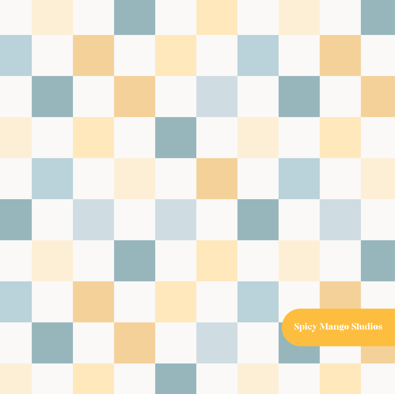 Limoncello Checker Seamless Pattern