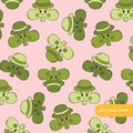 Pink Lucky Clover Seamless Pattern