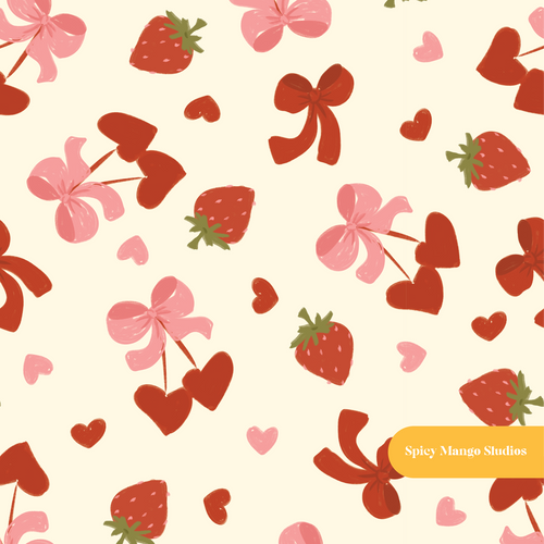 Buttercream Lovely Bows Seamless Pattern