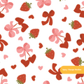 Pink and Red Lovely Bows Seamless Pattern