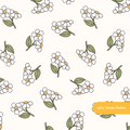 Neutral Lovely Floral Seamless Pattern