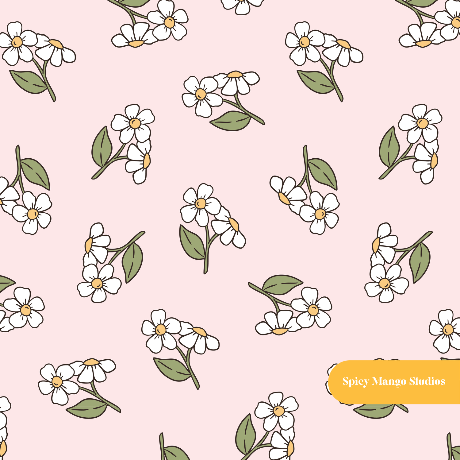 Pink Lovely Floral Seamless Pattern