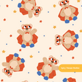 Neutral Mighty Bear Seamless Pattern
