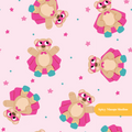 Pink Mighty Bear Seamless Pattern