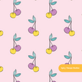 Pink Modern Cherry Seamless Pattern