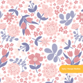 Pink and Purple Molly Floral Seamless Pattern