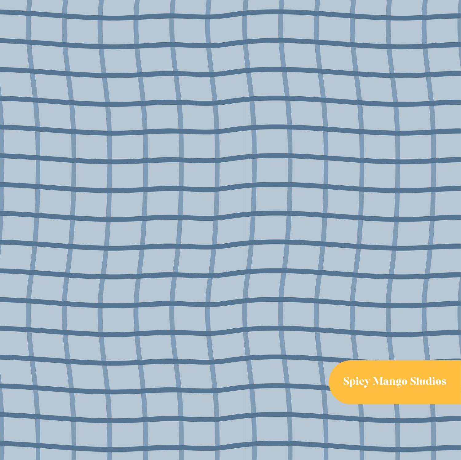 Blue Modern Plaid Seamless Pattern