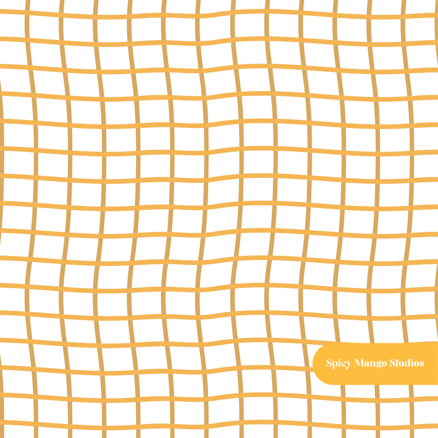 Mustard Modern Plaid Seamless Pattern