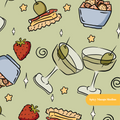 Olive Martini Party Seamless Pattern – Digital Download