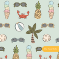 Summer Sage Mellow Summer Seamless Pattern