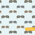 Light Blue Mellow Summer Sunnies Seamless Pattern
