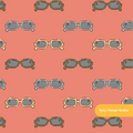 Summer Red Mellow Summer Sunnies Seamless Pattern