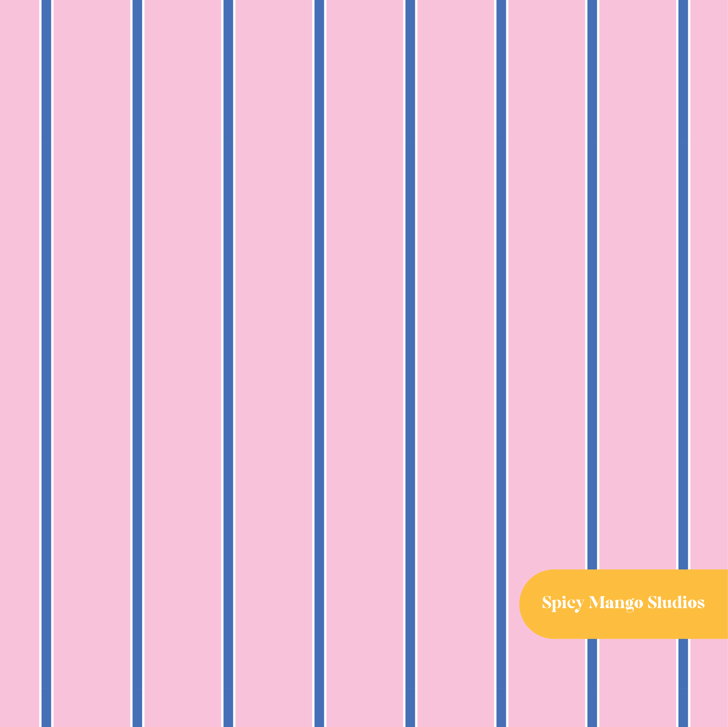 Pink and Blue Maine Stripe Seamless Pattern