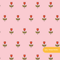 Pink and Red Matilda Floral Seamless Pattern
