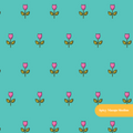Pink and Teal Matilda Floral Seamless Pattern