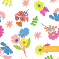 Neon Floral Seamless Pattern