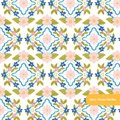 White Nelly Garden Floral Seamless Pattern