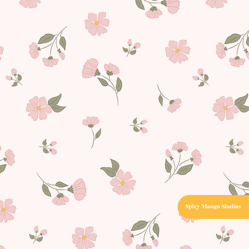 Baby Pink Noela Floral Seamless Pattern