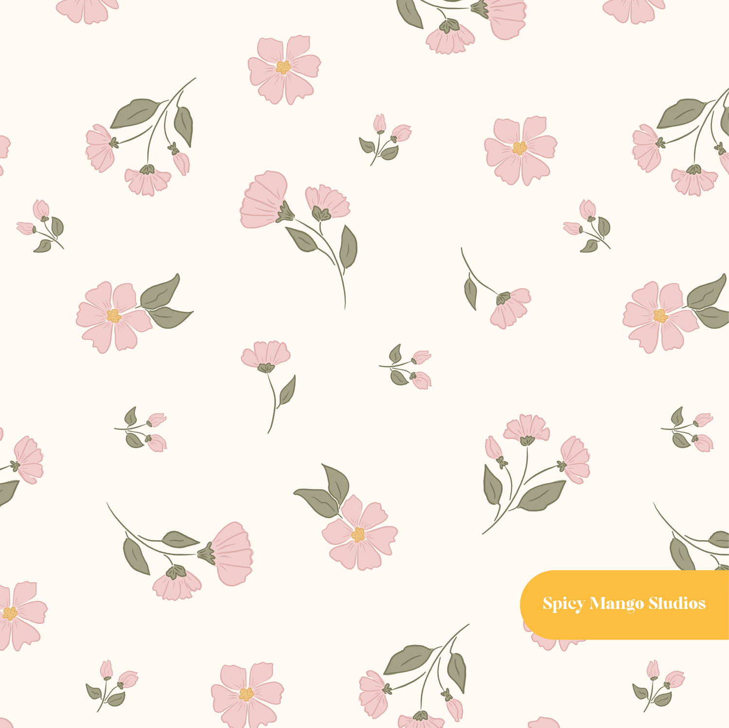 Neutral Noela Floral Seamless Pattern
