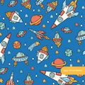 Blue Out of This World Seamless Pattern – Digital Download