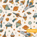 Neutral Out of This World Seamless Pattern – Digital Download