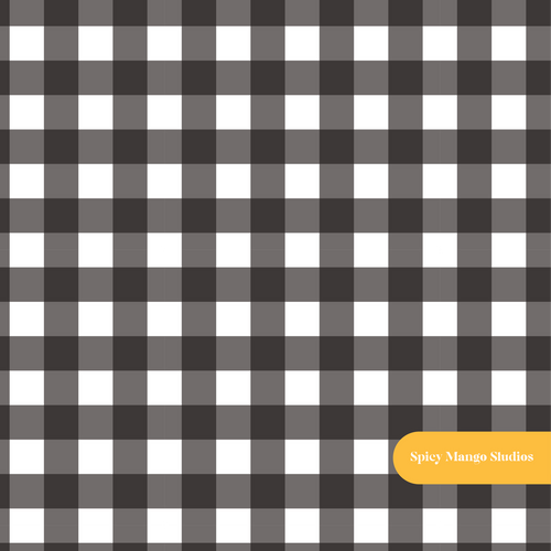 Black Gingham Seamless Pattern