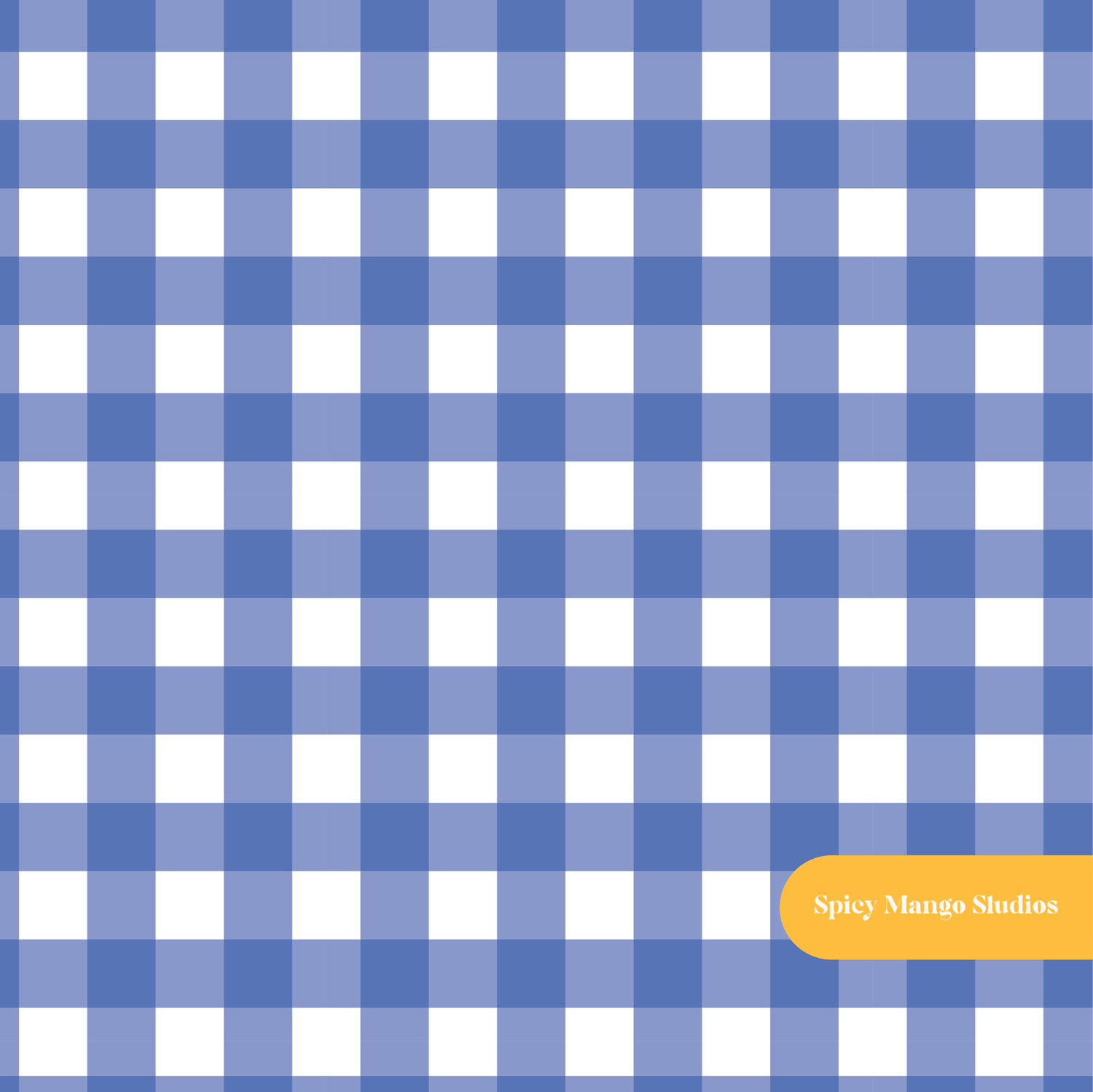 Blue Gingham Seamless Pattern